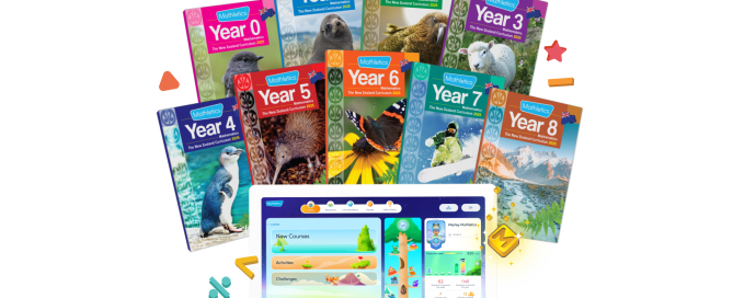 Mathletics student workbooks for Years 0 to 8 and the Mathletics online learning platform, written for the New Zealand Curriculum