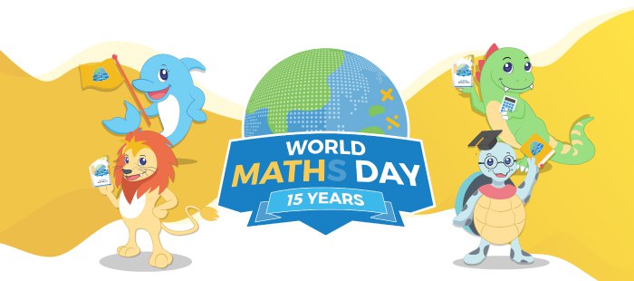 World Maths Day mathlete characters