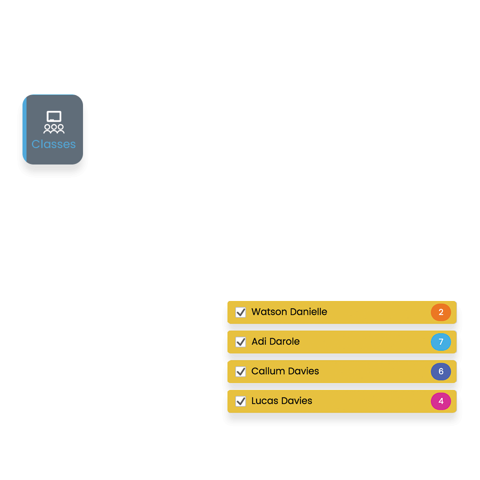 Mathletics Product Interface – Classes and Students